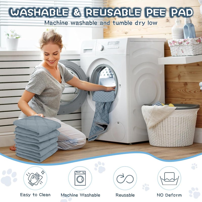Hobbytree 6 Packs Washable Guinea Pig Cage Liners, Waterproof Guinea Pig Pee Pads Reusable Absorbent Bedding Anti Slip Mats for Small Animals Bunny Rabbit Hamster (24 x 18in) - Image 5